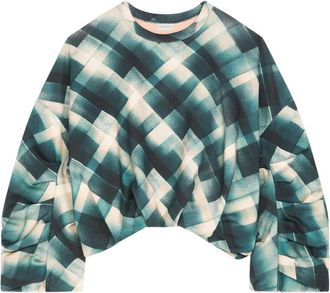 Dries Van Noten Felpa con stampa geometrica - Verde