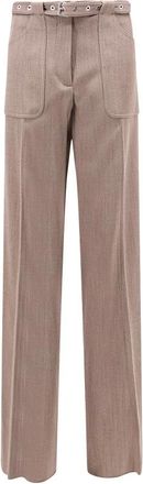 Seafarer Wijde broek - Dames - Broeken - Beige - Maat: L Wol
