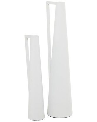 CosmoLiving by Cosmopolitan Cosmoliving By Cosmopolitan Set Of 2 Metal Slim Vase With Handles