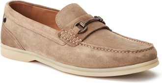 Base London Snapper Leer Heren Sand Loafers