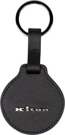 Kiton Leren Sleutelhanger - Heren - Sleutelhangers & Tashangers - Zwart - ONE Size - Leer - Accessoires