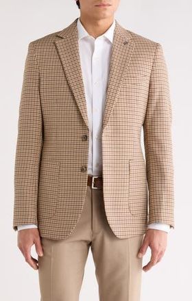 Elie Tahari Plaid Slim Fit Sport Coat in Beige at Nordstrom Rack, Size Xx-Large