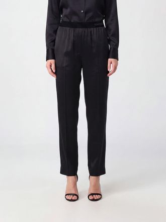 Tom Ford Slim Fit Silk Trousers with Logo Waistband