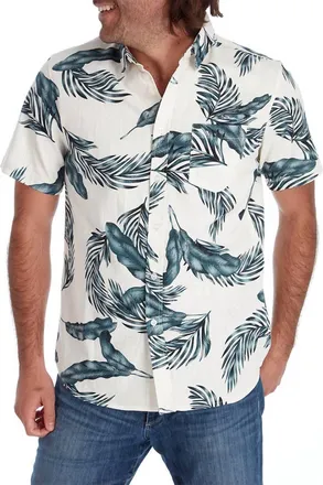 PX Los Angeles Jude Printed Slub Shirt In White