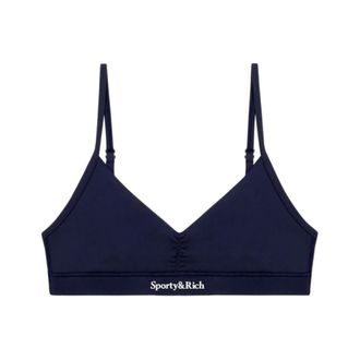 Sporty & Rich Sport Bras, female, Blue, Size: L V-neck Performance Bra