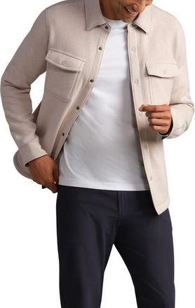 Rhone Fleece Shacket in Bone at Nordstrom, Size Xx-Large