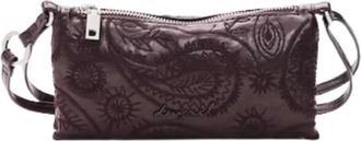 Desigual Tassen, Dames, Bruin, ONE Size, Leer, Grote Rechthoekige Crossbody Tas