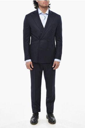Corneliani Double-Breasted Virgin Wool Suit with Double Vent size 48