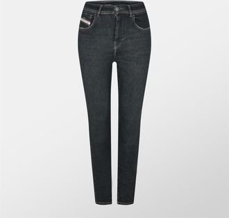 Diesel Womens Skinny 1984 Slandy High Jeans in Black/Grey Denm - Size 23W/32L