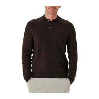 Profuomo Truien & Vesten, Heren, Bruin, S, Polo LS Snow