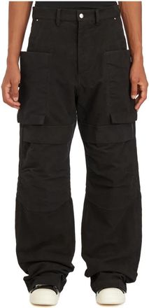 Rick Owens Cargo Zwarte Broek - Heren - Wijde Broeken - Zwart - W30 - Broeken