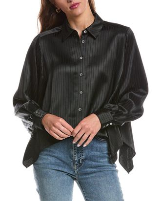 Cinq &agrave; Sept Georgia Satin Stripe Gasira Top