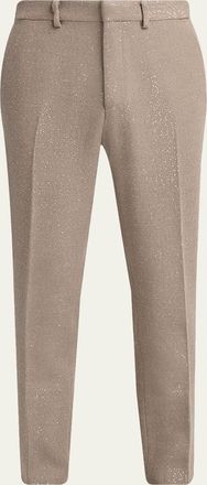 Tom Ford Mens Sequin Boucle Flat-Front Pants