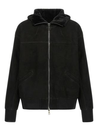 Giorgio Brato hooded leather jacket - Black