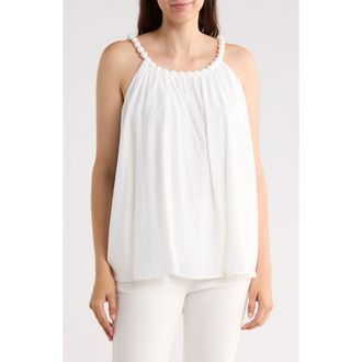 Patrizia Luca Beaded Balloon Top in White at Nordstrom Rack, Size X-Large