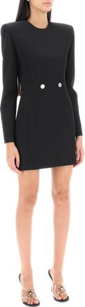 Versace Womens Virgin Wool Dress - Black - Size EU 38 (Womens)