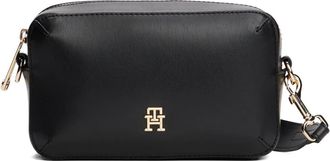 Tommy Hilfiger Borsa a tracolla con placca logo - Nero
