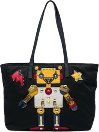 Prada Pre-owned Vintage Tote Bag - Dames - Vintage Shopper - Zwart - ONE Size - Leer - Vintage