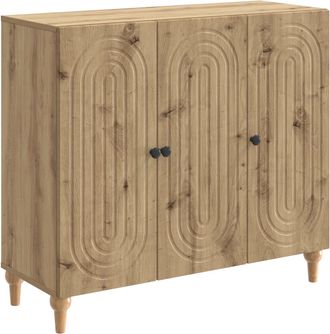 vidaXL Aparador Roble Artisan 89 X 34,5 X 80 Cm Madera De Ingenier&iacute;a Vidaxl