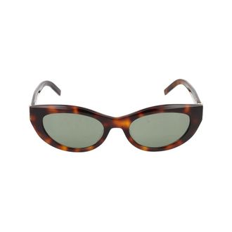 Saint Laurent Sunglasses, female, Brown, Size: 54 MM Green Havana Sunglasses SL M115