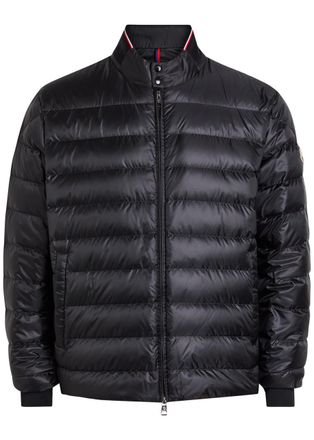 Moncler Rigel Biker Quilted Shell Jacket - Black - 6 (UK46 / Xxxl)