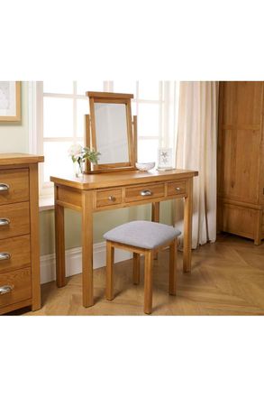 Birlea Woburn 3 Drawer Dressing Table Oak in Light Oak