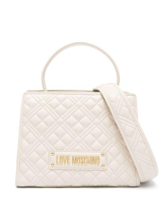 Love Moschino Shopper met logo - Beige