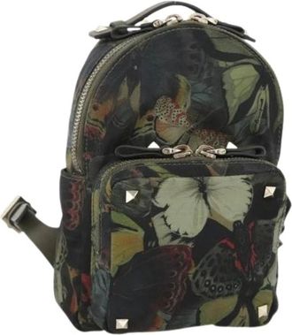 Valentino Pre-owned Backpacks, female, Green, Size: ONE SIZE Pre-owned Nylon Backpack