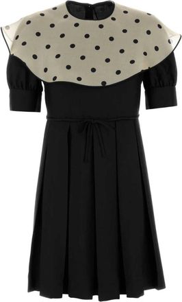 Valentino Garavani Zijden Mini Jurk - Dames - Korte kleedjes - Zwart - XS - Kleedjes