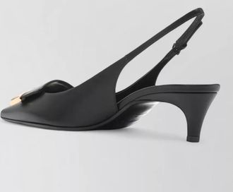 Sergio Rossi slingback pumps pointed toe kitten heel
