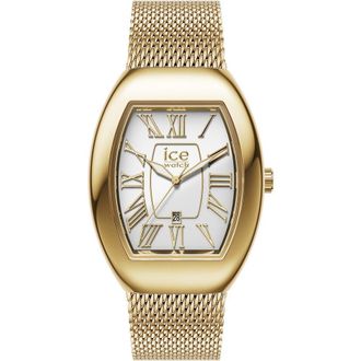Ice Watch Ice Watch Ice Boliday - Dome - Metalen Mesh - Witte Gd Dames Gouden Horloge 024487