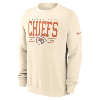 Nike Kansas City Chiefs Club Nike Mens NFL Pullover Crew in Brown | NKPV15A7G-Y9M