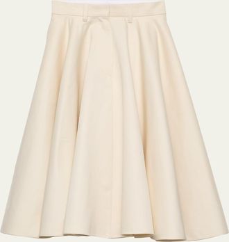Prada Chino A-Line Midi Skirt