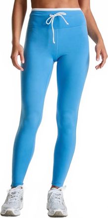 YEAR OF OURS Sprint Pull-On Leggings In Sport Blue/white