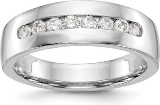 Diamond2Deal 14k Gold Lab Grown Diamond Wedding Band Ring 1/2Ct Clarity- VS Color- D-E