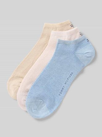 Tommy Hilfiger Sneaker-Socken aus Baumwoll-Mix im 3er-Pack in Hellblau, Gr&ouml;&szlig;e 35-38