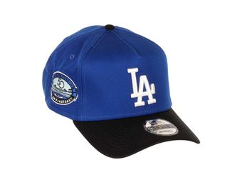 New Era Los Angeles Dodgers MLB 50th Anniversary Dodgers Stadium Sidepatch Cooperstown Royal Blue Sky 9Forty A-Frame Snapback Cap