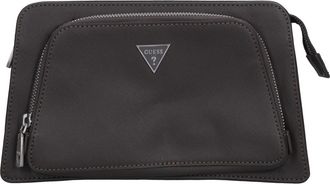 Guess Faux Leren Make-up Tas - Heren - Clutches - Grijs - ONE Size - Leer - Tassen