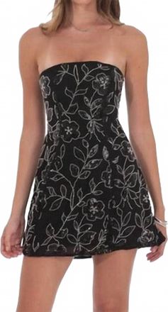 Lucy in the Sky Womens That Girl Beaded Strapless Mini Dress In Black