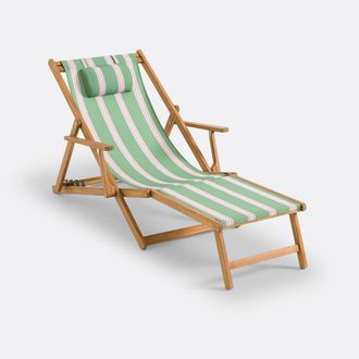 La Redoute Interieurs Ligstoel in acacia en stof, Veniza