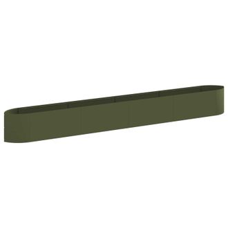 vidaXL Cama De Jard&iacute;n Elevada Verde Oliva 380 X 40 X 40 Cm Acero Vidaxl