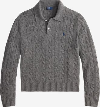 Polo Ralph Lauren Polo-Zopfstrickpullover aus Wolle und Kaschmir Pony