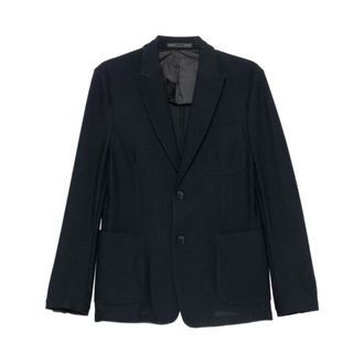 Giorgio Armani Blazers, male, Blue, Size: M Icon Single-Breasted Jacket