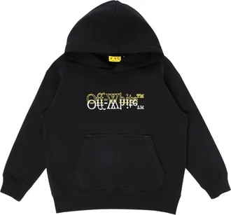 Off-white Big Bookish Double Hoodie - male - Off White - Kids Sweatshirts - Black - 10 Y - Kids