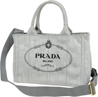 Prada Pre-owned Denim prada-bags - Dames - Vintage Shopper - Wit - ONE Size - Denim - Vintage