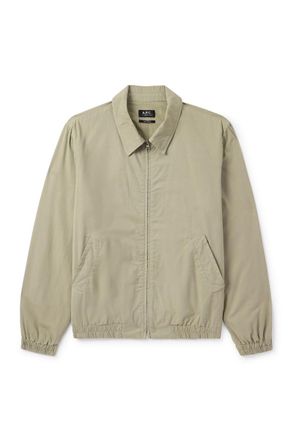 A.P.C. Gilbert Logo-Embroidered Cotton-Twill Blouson Jacket