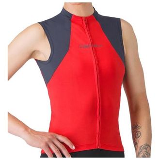 Castelli Sole Sleeveless Jersey Velo Singlet f&uuml;r Damen | rot
