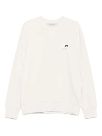 Golden Goose rose-embellished cotton sweatshirt - Neutrals