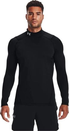 Under Armour Cold Gear Fitted Mock - Heren - Sportshirts - Zwart - L - Polyester - Fitness