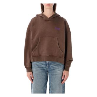 American Vintage Plizzy Hoodie - Sweatshirts & Hoodies - Mujer - Marr&oacute;n - S